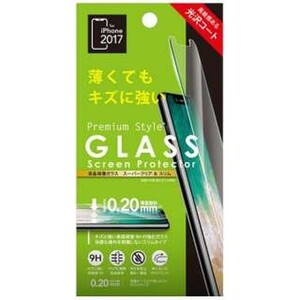 メール便送料無料 PGA iPhone11Pro iPhoneXs X （5.8インチ) 液晶保護ガラス スーパークリア＋スリム PG-17XGL03