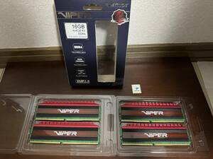 DDR4 16GB (4GB x 4) Patriot Viper 4 2800Mhz (PC4-22400) PV416G280C6QK 動作品