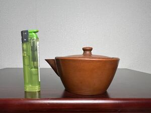 煎茶道具 宝瓶 急須 備前焼 茶器 在銘 泡瓶 備前宝瓶 茶注 朱泥 