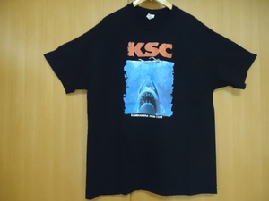 即決　ハワイ　カメハメハ　スイミングクラブ　Ｔシャツ　黒色　ＸＬ　ジョーズ　サメ柄