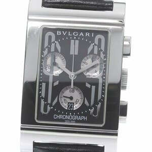 ブルガリ BVLGARI RTC49S レッタンゴロ クロノグラフ デイト クォーツ メンズ 保証書付き_790713