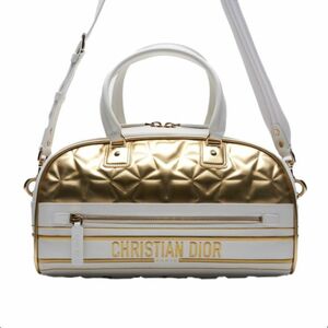 Dior ディオール ディオール 2WAYボストンバッグ レザー×ラバー ゴールド×白（ゴールド金具）レディース バッグ ハンドバッグ