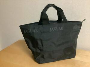 美品　JAGUAR ジャガー　ファスナートートバッグ　ブラック　ナイロン製　カートバッグ　ラウンドバッグ　43cm 送料無料