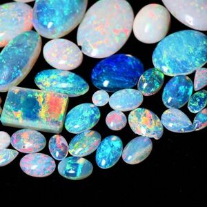 50ct 天然ホワイトオパール オーストラリア産 おまとめ〔Australia opal 宝石 jewelry natural ナチュラル 裸石 loose ルース〕