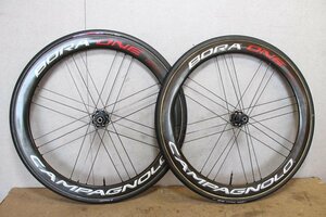 ◯Campagnolo カンパニョーロ BORA ONE 50 DB シマノフリー 11s対応 チューブラー ブライトラベル カーボンホイールセット 美品