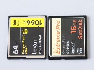 64G & 16G CF(CFカードケースのおまけ付き) Lexar SanDisk