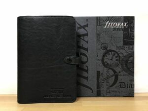 x80●手帳 レザー FILOFAX ファイロファックス ポーランド システム手帳 2005年版 ブラック 本革 6穴 箱付き ヴィンテージ 状態良好 230922