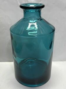 レトロ 瓶 1992 井筒屋 空き瓶 検・エンボス加工 気泡 花瓶 空瓶 保存瓶