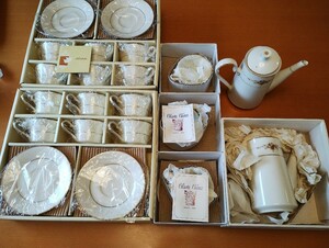 古い　noritake　ノリタケ　ティーカップ、 ソーサー、　ティーポット　　大倉陶園　ティーカップ、ソーサー