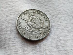 ニュージーランド 1シリング 1964年 　古銭　硬貨1枚