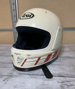 23A06-23N:アライ Arai OMNI2 オムニ2 フルフェイス ヘルメット バイク用 ジャンク　白　ビンテージ