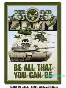 アメリカ陸軍（UNITED STATES ARMY）　ブリキ看板 ■ アメリカン雑貨 アメリカ雑貨