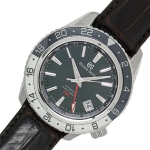 セイコー SEIKO グランドセイコー メカニカルハイビート3600 GMT SBGJ239 SS/純正バックル/純正レザーベルト 腕時計 メンズ 中古