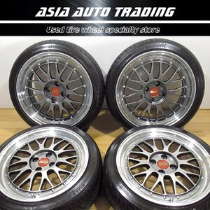 ほぼ未使用 BBS LM 7.5J+40 PCD100-4穴 ブリヂストン ポテンザ RE004 195/45R17 2022年製造 ND ロードスター アクア ヴィッツ GRスポーツ