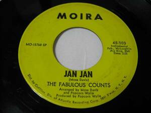 【7”】 THE FABULOUS COUNTS / ●プロモ 片面収録盤● JAN JAN US盤 ファビュラス・カウンツ ジャン・ジャン