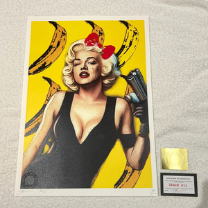 世界限定100枚 DEATH NYC マリリン・モンロー アンディ・ウォーホル バナナ ポップアート アートポスター 現代アート KAWS Banksy