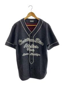 Christian Dior◆21AW Atelier Baseball Shirt/半袖シャツ/M/ウール/GRY/213J530A0663