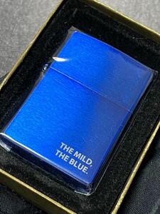 zippo MILD SEVEN THE MILD THE BLUE 限定品 マイルドセブン 希少モデル 2006年製 MEVIUS シルバーインナー 2006年製 ケース 保証書付き