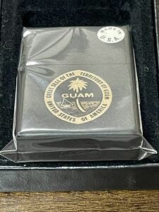 zippo 底面斜体 ロゴ グアム 筆記体 ブラック 年代物 1989年製 TERRITORY OF GUAM AMERICA BLACK 希少刻印 デットストック ケース 保証書