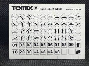 ＜OT＞ＴＯＭＩＸ　トミックス　5531／5532／5533　ポイントコントロールボックス　シール①