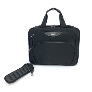 良好◆Samsonite サムソナイト 2WAYビジネスバッグ◆ ブラック ナイロン 2室 メンズ ブリーフケース bag 書類鞄 A4