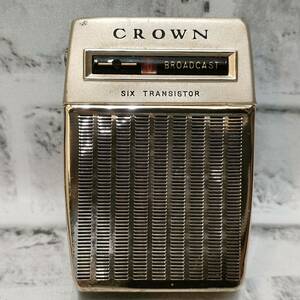 クラウン CROWN SIX TRANSISTOR TR-680 トランジスターラジオ ラジオ 日本製 ジャンク品 昭和レトロ 【27