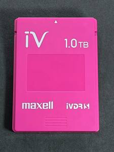 ★送料無料★　1TB　iVDR-S　カセットハードディスク　マクセル/maxell　濃いピンク　1TB　HDD　アイヴィ　動作品　M-VDRS IVDRS Wooo対応 