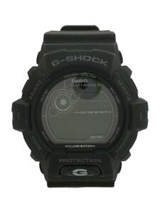 CASIO◆ソーラー腕時計・G-SHOCK/デジタル/ラバー/BLK/BLK/プラスチック