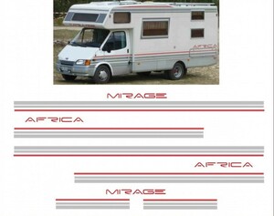 グラフィック デカール ステッカー 車体用 汎用 キャンピングカー 向け 車中泊 / キャンパー ミラージュ　CAMPER MIRAGE