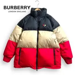 美品　現行　Burberry バーバリー　バイカラー　TBロゴ　ダウンジャケット