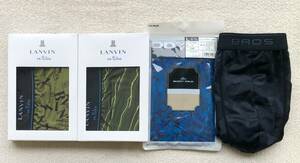LANVIN en Bleu＆BODY WILD＆BROS ボクサーパンツ Ｌサイズ 4枚セット 日本製