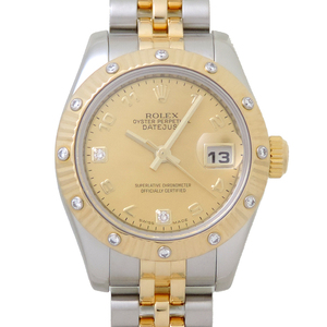 ［銀座店］ROLEX ロレックス デイトジャスト ダイヤモンド D番 2005年製 179313 腕時計 レディース DH76529