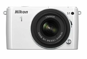 【中古】Nikon ミラーレス一眼 Nikon 1 S1 標準ズームレンズキット1 NIKKOR VR 10-30mm f/3.5-5.6付属 ホワイト N1S1HLKWH