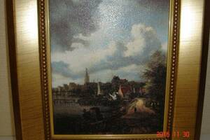 アムステルダムの運河の眺め（インテリア用印刷物）