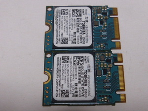 TOSHIBA 東芝 SSD M.2 NVMe Type2230 Gen 3x4 256GB 2枚セット 正常判定 KBG30ZMS256G 中古品です②