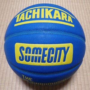 完売品「ballaholic TACHIKARA SOMECITY 公式球」バスケットボール 7号 人工皮革製 タチカラ ボーラホリック サムシティ(検) molten ①