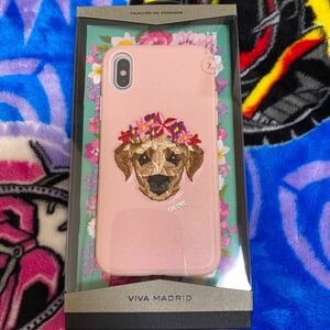 iPhoneX用 iPhoneケース パピー 犬 刺繍