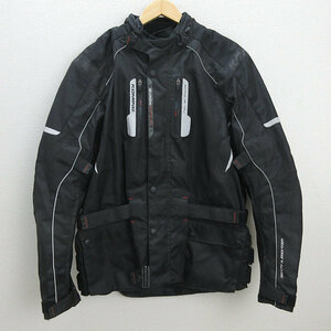 y■BIGサイズ■コミネ/KOMINE EN1621-1 バイク用 ツーリングジャケット/ 防寒 防風■黒【3XL】MENS/2【中古】