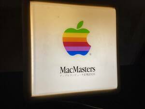 送料無料　即決　レア物　Apple アップル　レインボー　Mac レトロ　看板