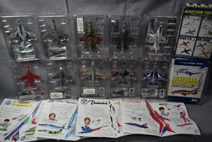 ■稀少secret3機含む10機set　1/144エフトイズ「アクロチームコレクション」航空自衛隊T-4 米空軍F-16A 英空軍ホークT-1A 伊空軍MB-339A