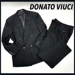 【必須の一着】DONATO VIUCI ドナートヴィンチ ダブル セットアップスーツ フォーマル A7 セレモニー イベント 冠婚葬祭　ブラック/黒色