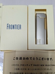 懸賞品　FRONTIER　フリントガスライター　フロンティア　ガスライター　フリント　発火石が無い　動作未確認　箱にダメージあり　タバコ