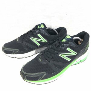 ●ほぼ未使用 New Balance ニューバランス MR670 メッシュ ランニングシューズ 27cm 黒 ブラック スニーカー ジョギング トレーニング 紳士