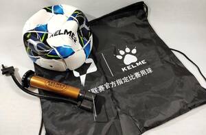 【1円出品】KELME サッカーボール 9886130 ブルー 5号球 成人用 試合球 トレーニング 耐摩耗