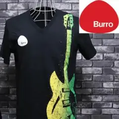 Burro　半袖　Tシャツ　ギターデザイン　黒