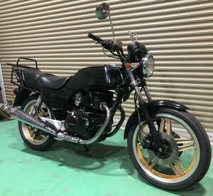 50万円売切 圧縮良好 ホーク3 CB400N 書類付 エンジン実動ベース車両 ブラック CB250T CB400T バブ CB250N