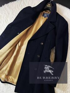 G8【洗礼された一着】定価15万 超美品●BURBERRY collection●スタイリッシュ抜群●ラムウールチェスターコート●メンズ　バーバリーコート