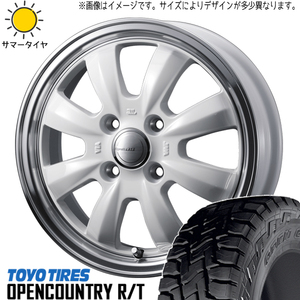 新品 ハイゼットピクシス 145R12 6PR TOYO オープンカントリー R/T グラフト 8S 12インチ 4.0J +42 4/100 サマータイヤ ホイール 4本SET