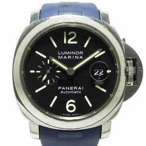 PANERAI(パネライ) 腕時計 ルミノールマリーナ PAM00104 メンズ 社外ラバーベルト 黒