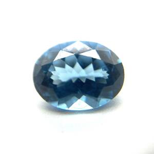 天然ブルートパーズ ルース 2.503ct ソーティング付き 約7.1×9.2×5.2mm 裸石 外し石 大粒 宝石 ジュエリー jewelry blue topaz 